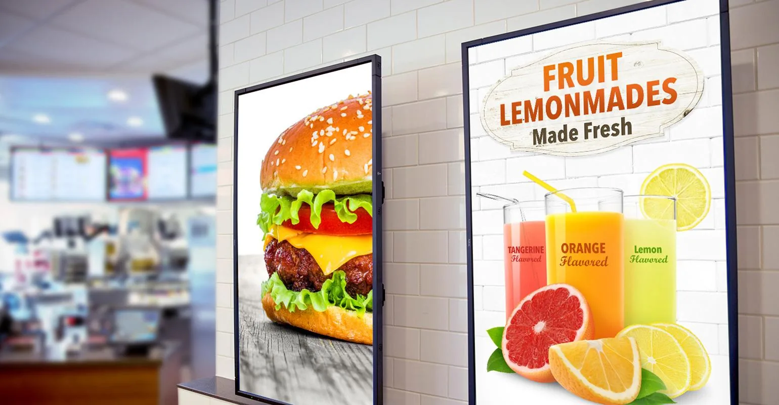 Digital display installation in a retail environment
